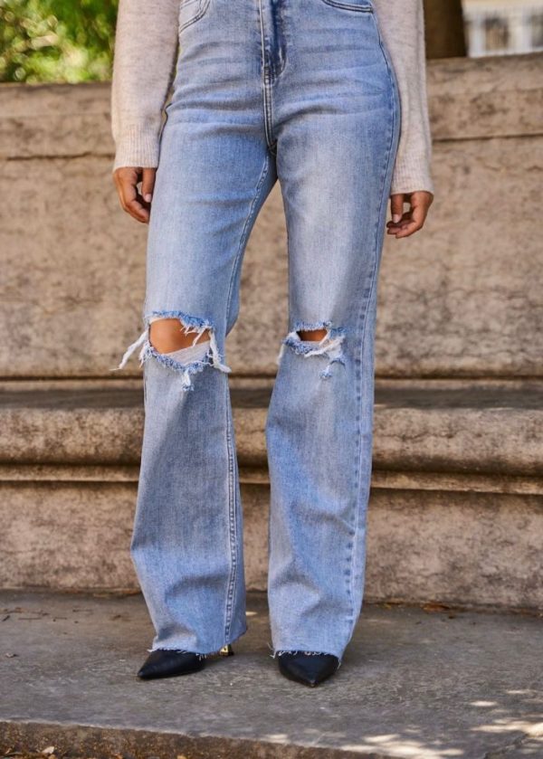 Jeans Wide Leg Rotos