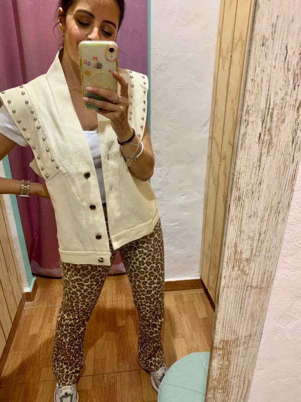 Jeans Reversible Leopardo-Beige