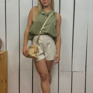 Blusa Safari Caqui