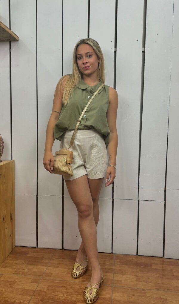 Blusa Safari Caqui