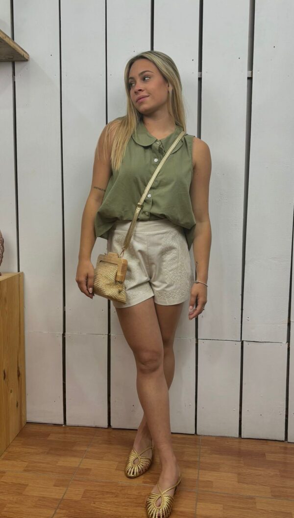 Blusa Safari Caqui