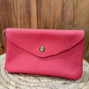 Monedero XL Piel Coral