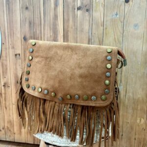 Bolso Piel Tachuelas Camel