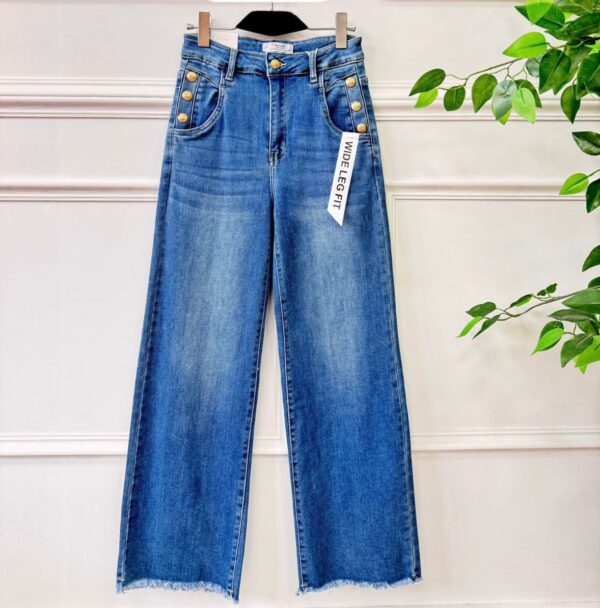 Denim Oscuro Wide Leg