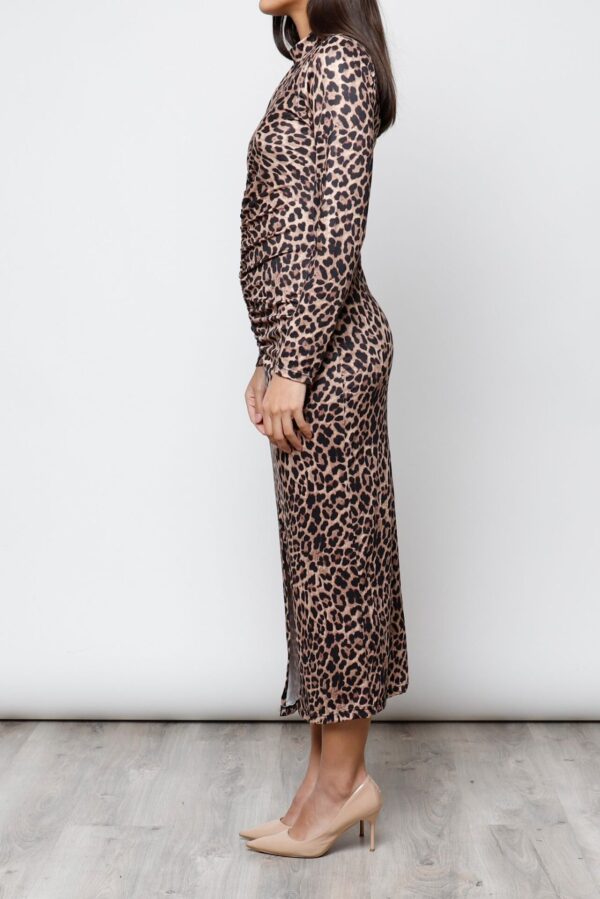 Vestido Fruncido Leopardo