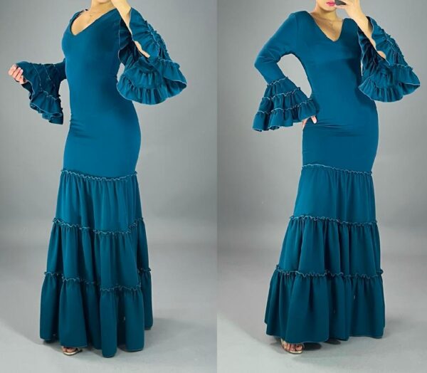 Vestido Flamenca Canastero Cayetana Petróleo