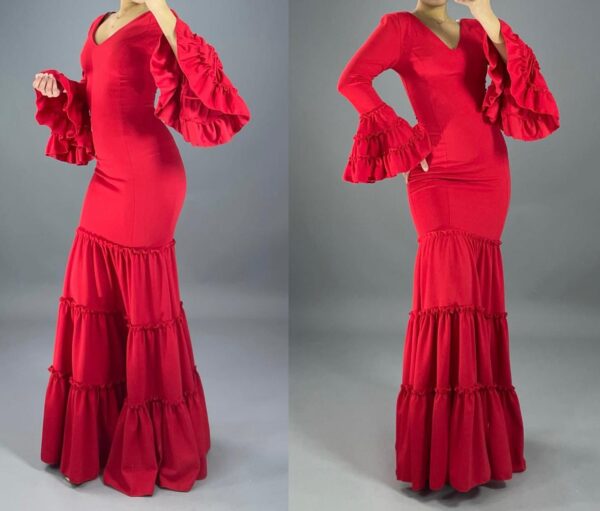 Vestido Flamenca Canastero Cayetana Rojo