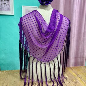 Mantón Plumeti Morado