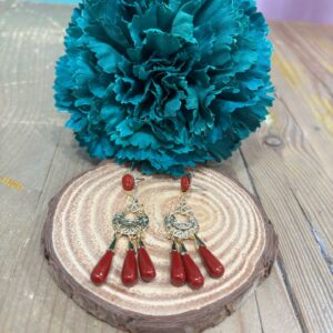 Pendientes Corales Burdeos