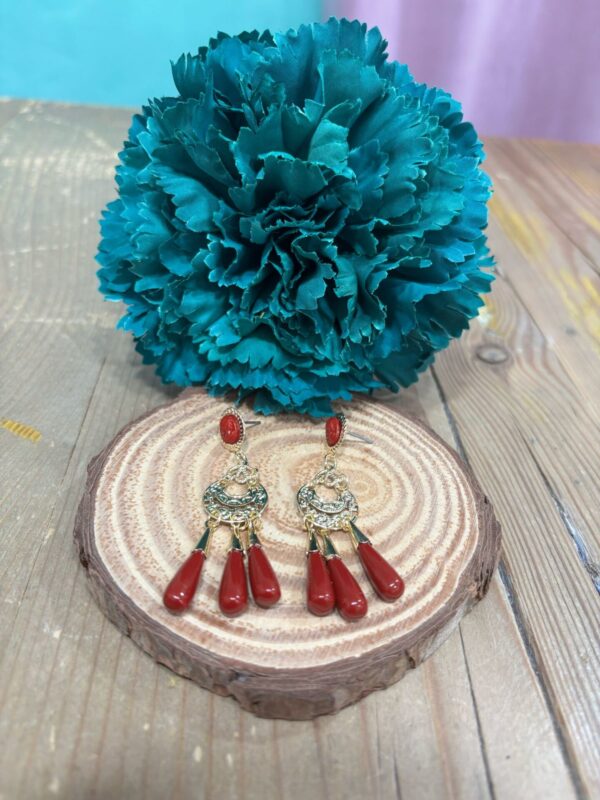 Pendientes Corales Burdeos