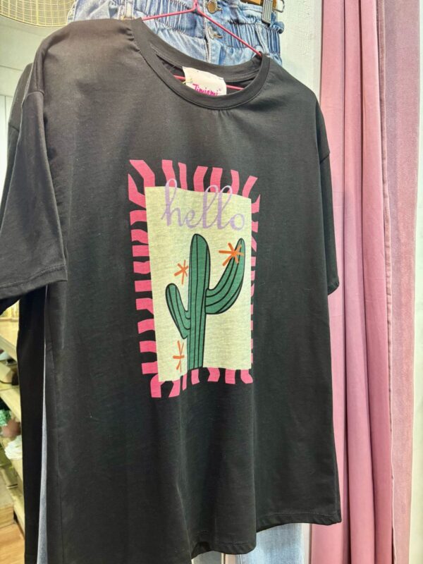 Camiseta Cactus Negra