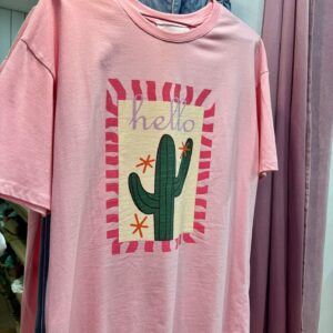 Camiseta Cactus Rosa