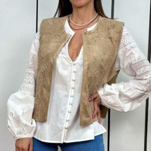 Chaleco Bordado Ante