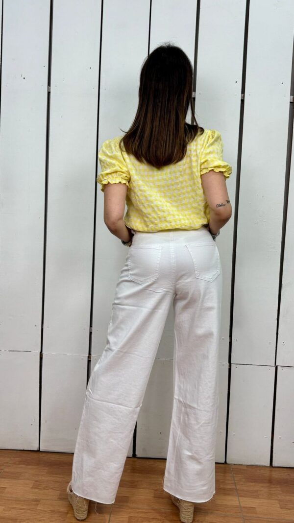 Blusa Lazo Cuadri Amarilla