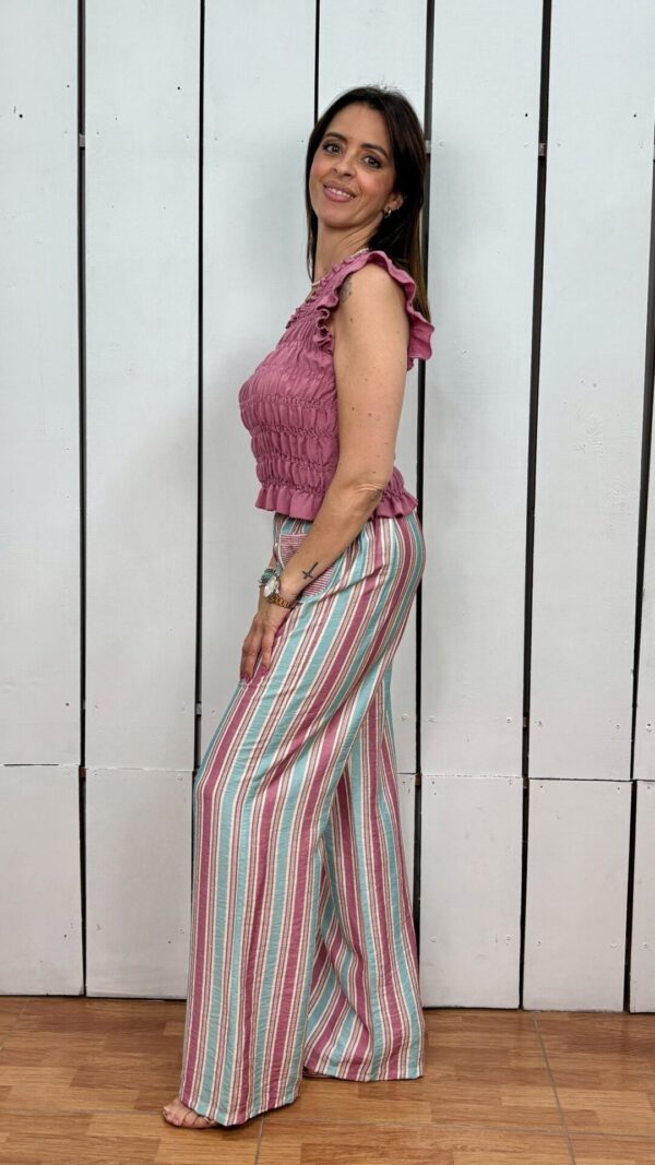 Pantalón Rayas Summer Malva