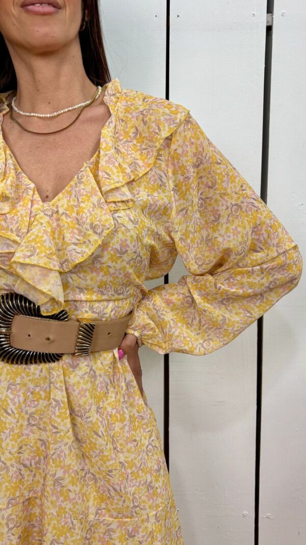 Vestido Corto Abril Amarillo