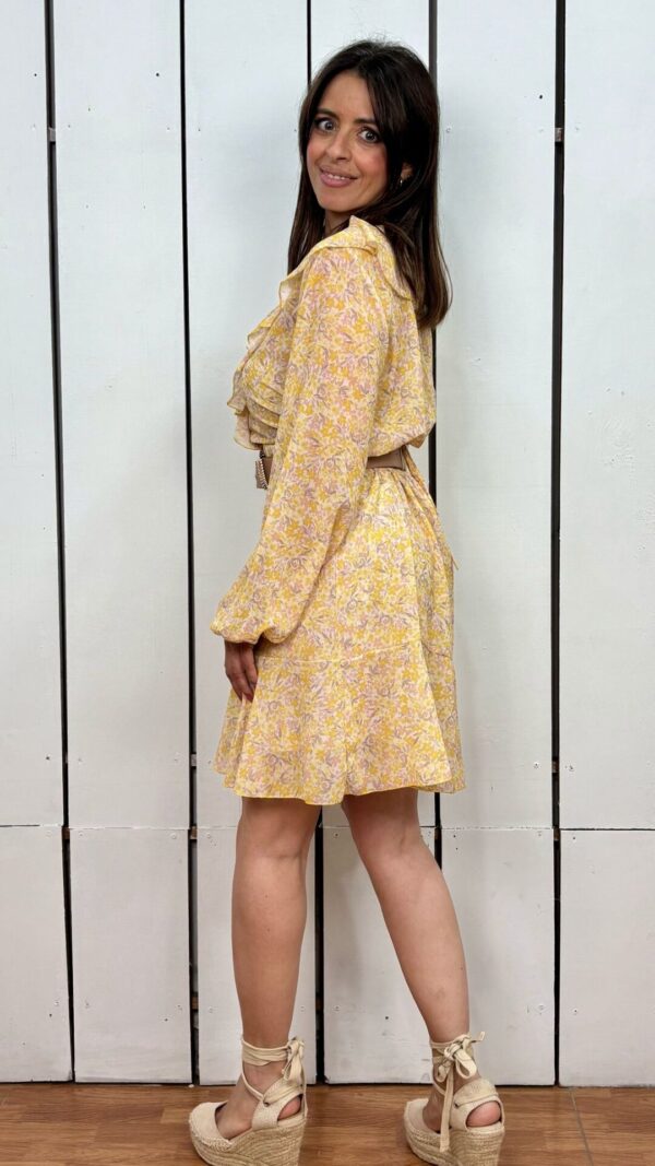 Vestido Corto Abril Amarillo