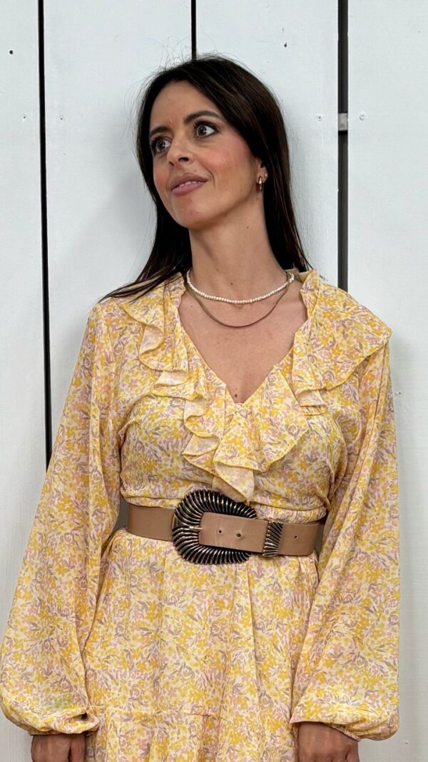 Vestido Corto Abril Amarillo
