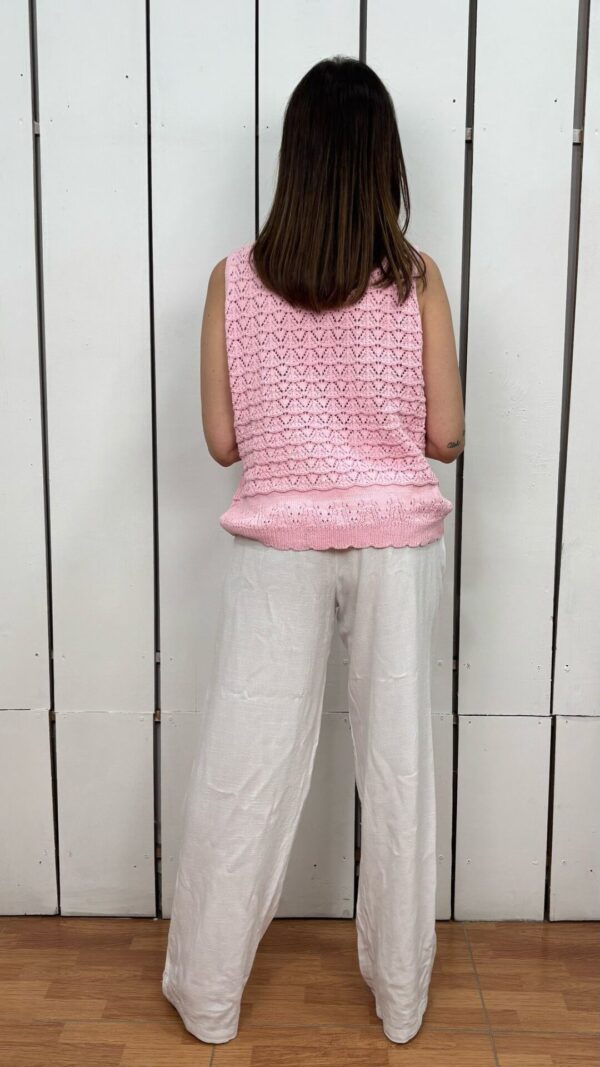 Chaleco Ganchillo Rosa