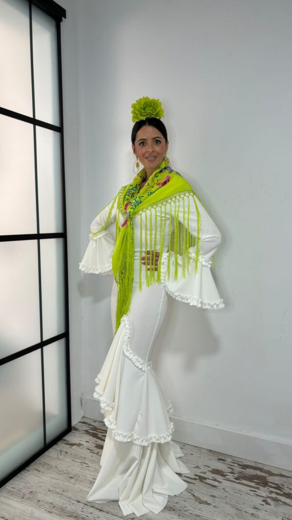 Vestido Flamenca Mayo Blanco