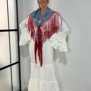 Vestido Flamenca Canastero Cayetana Blanco