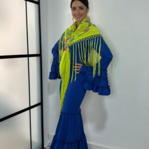 Vestido Flamenca Canastero Cayetana Azul