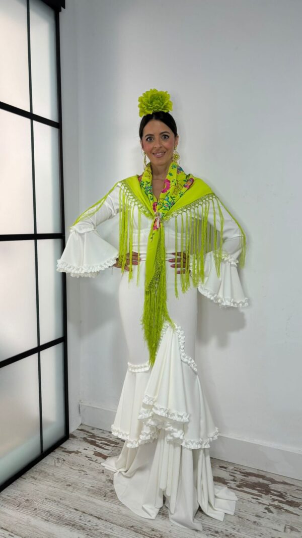 Vestido Flamenca Mayo Blanco