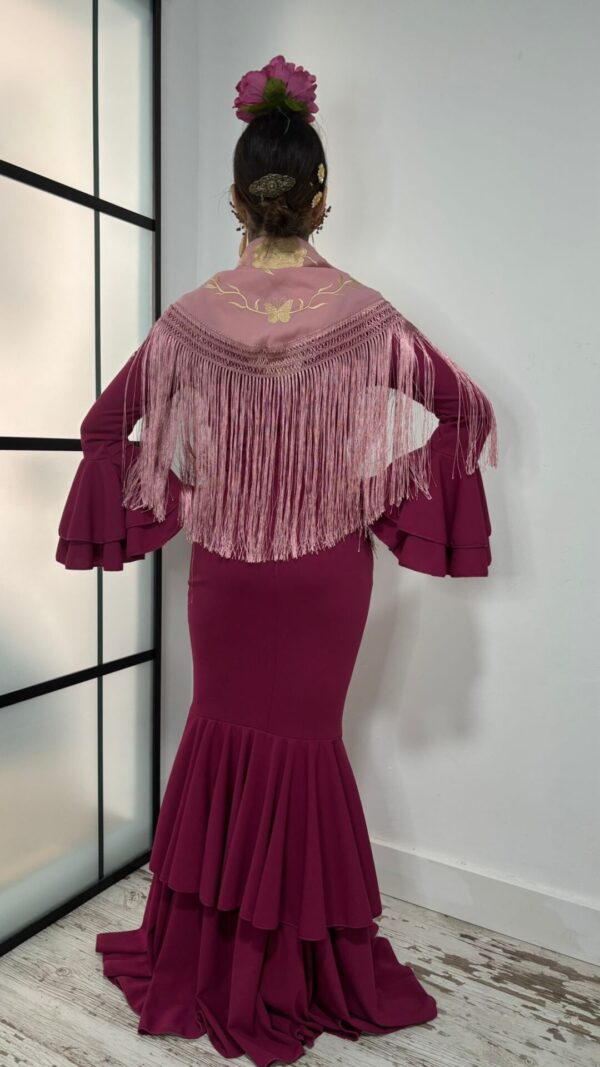 Mantón Colibrí Rosa Oro