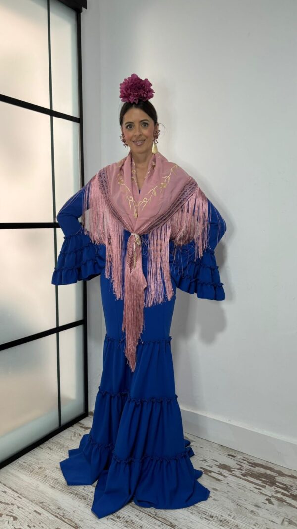 Vestido Flamenca Canastero Cayetana Azul