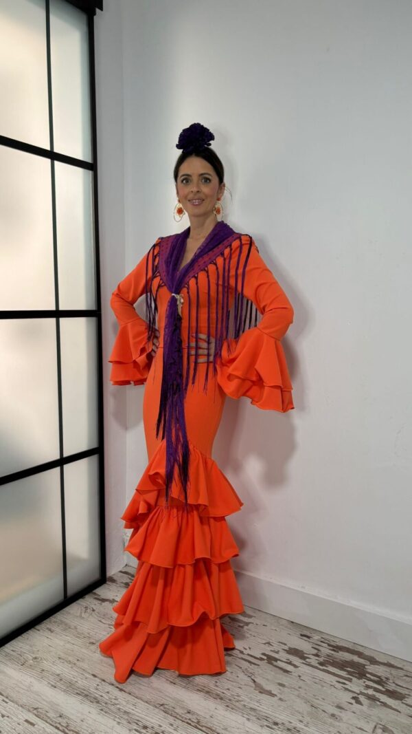 Vestido Flamenca Cayetana Naranja