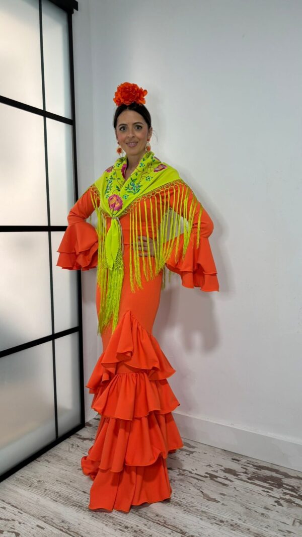 Vestido Flamenca Cayetana Naranja