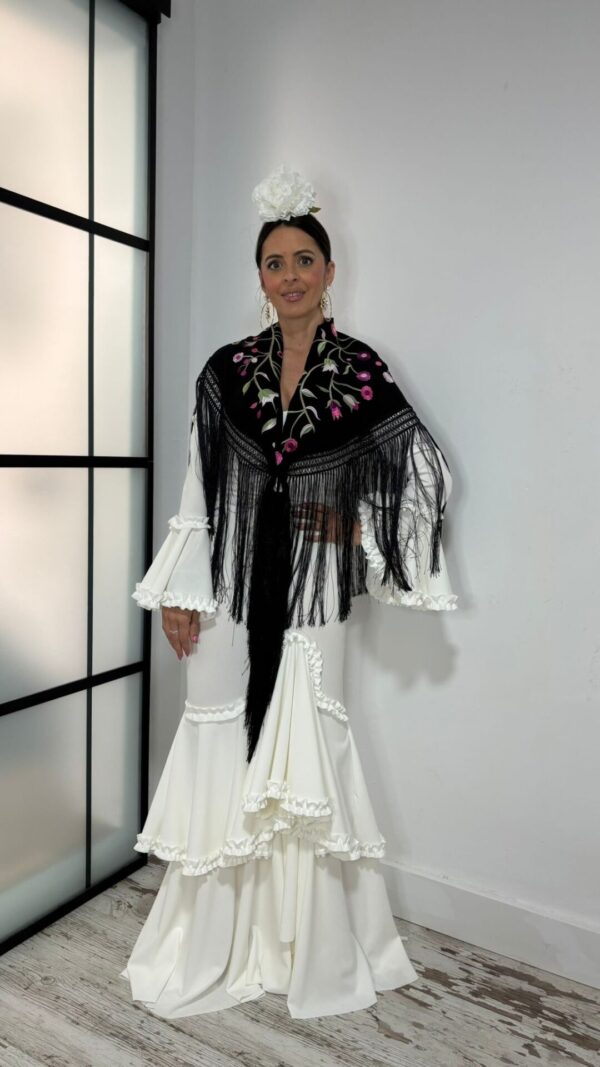 Vestido Flamenca Mayo Blanco