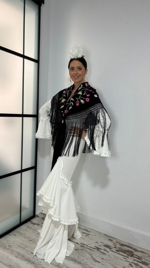 Vestido Flamenca Mayo Blanco
