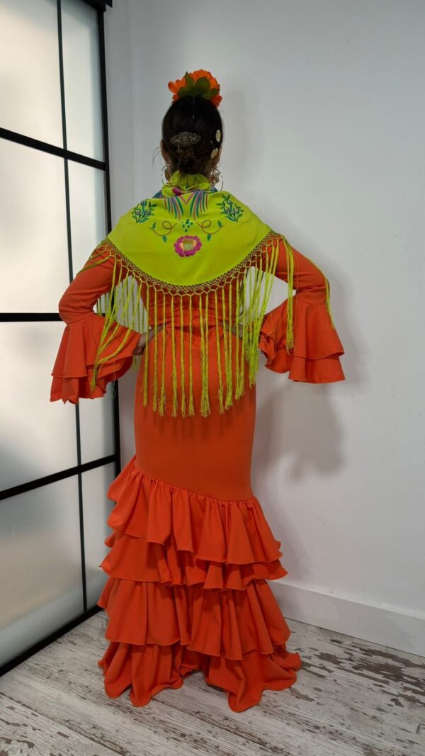 Vestido Flamenca Cayetana Naranja